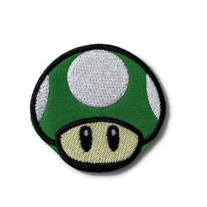 1-up Green Mushroom Mario Bros. Embroidered Patch